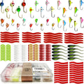 Ice Fishing Jigs Ice Fishing Lures Kit - Glow UV Micro Jigs
