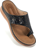 Aomigoct Sandals for Women Wedge Shoes - Comfortable Orthotic Wedges