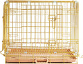 Dog Crate 24 Inch Copper Gold Dog Kennel - Portable Foldable Small Dog