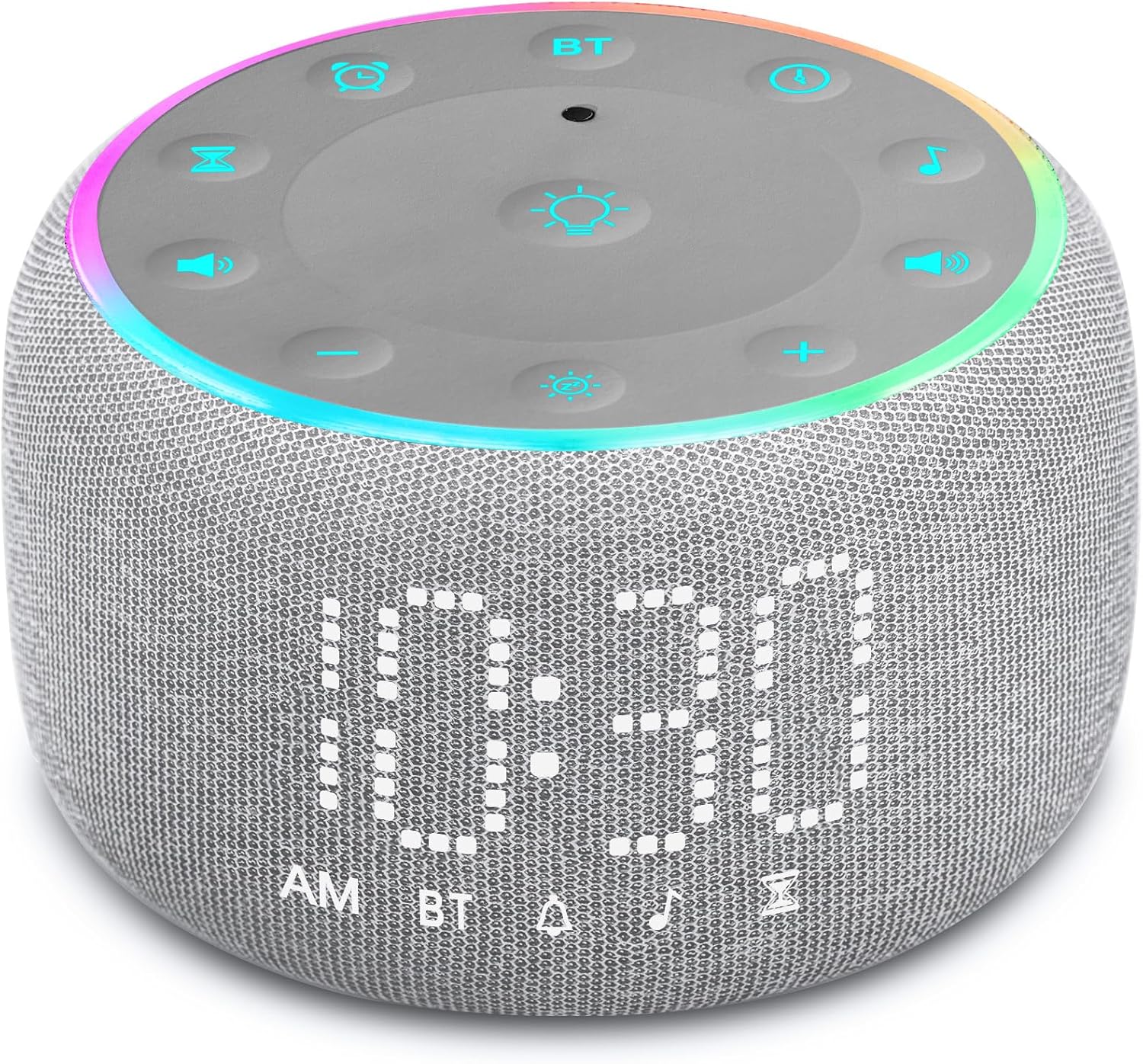 Auto-Dimmable White Noise Clock: 24 Sleep Sounds, Bluetooth Speaker