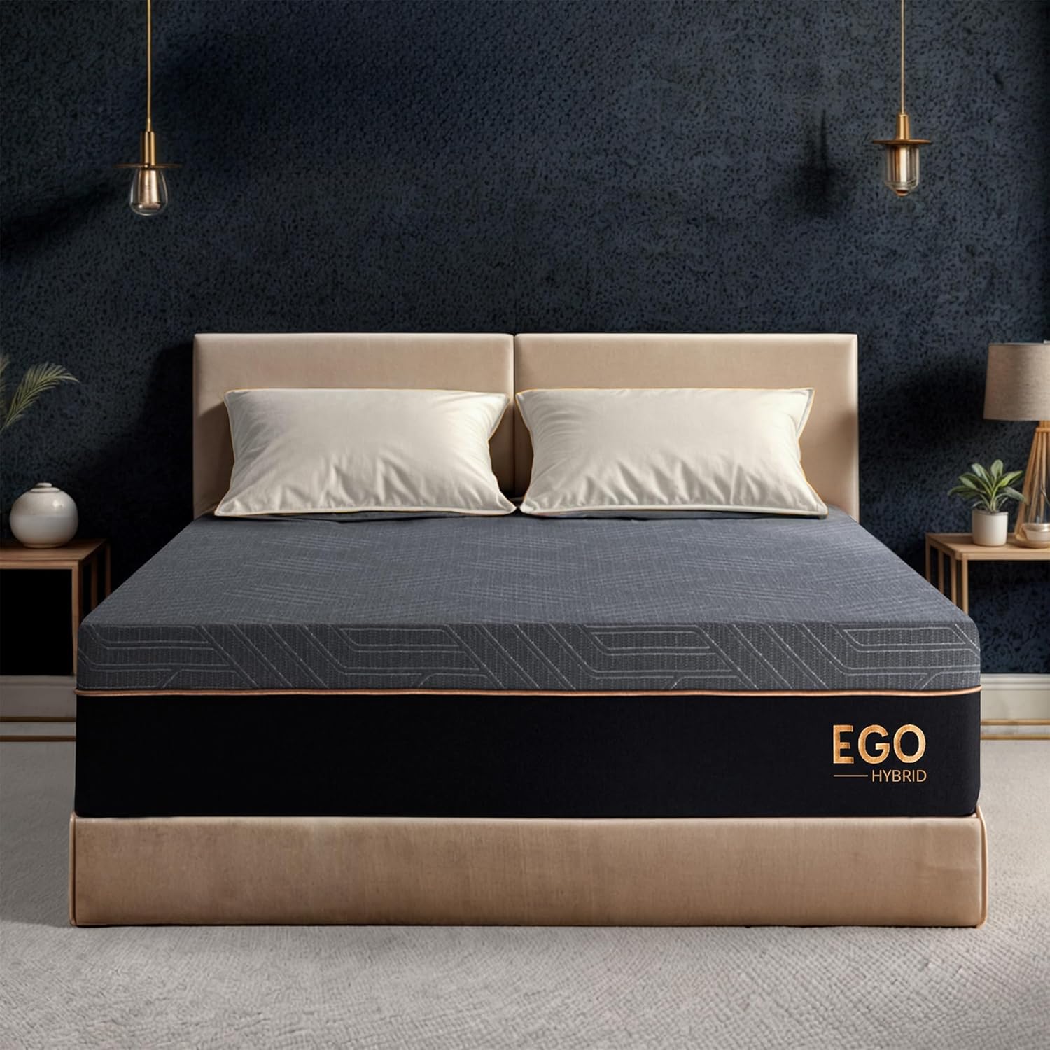 EGOHOME Hybrid King Mattress 12 Inch for Ultimate Comfort