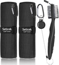 Golf Towel & Brush Combo Set - Ultimate Golf Bag Cleaning Kit!