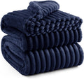 Bedsure GentleSoft Blue Fleece Blanket for Couch - Cozy Throw