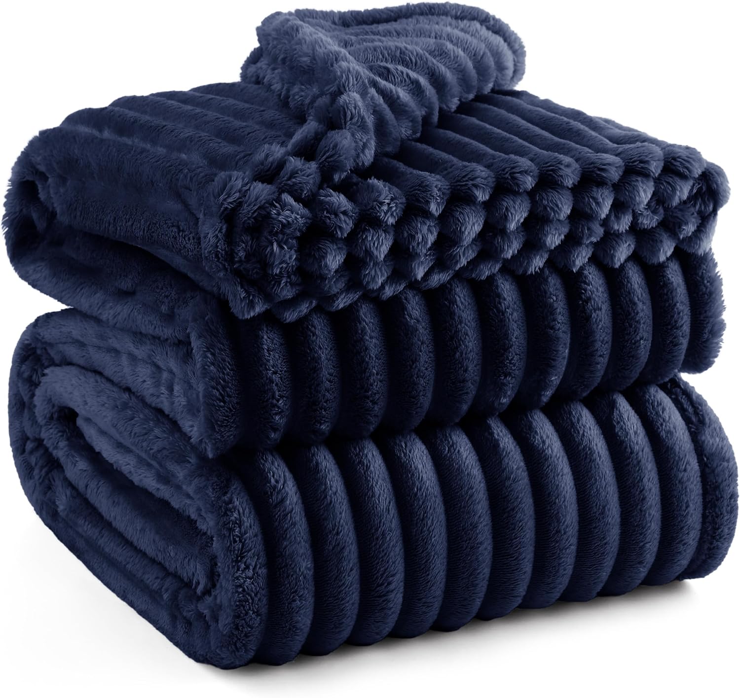Bedsure GentleSoft Blue Fleece Blanket - Cozy Soft Throws