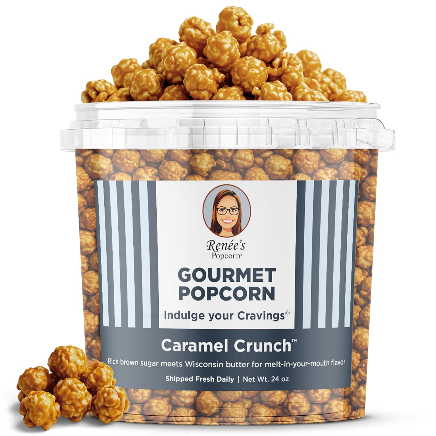 Renees Caramel Crunch Gourmet Popcorn - Indulgent Sweet Snack