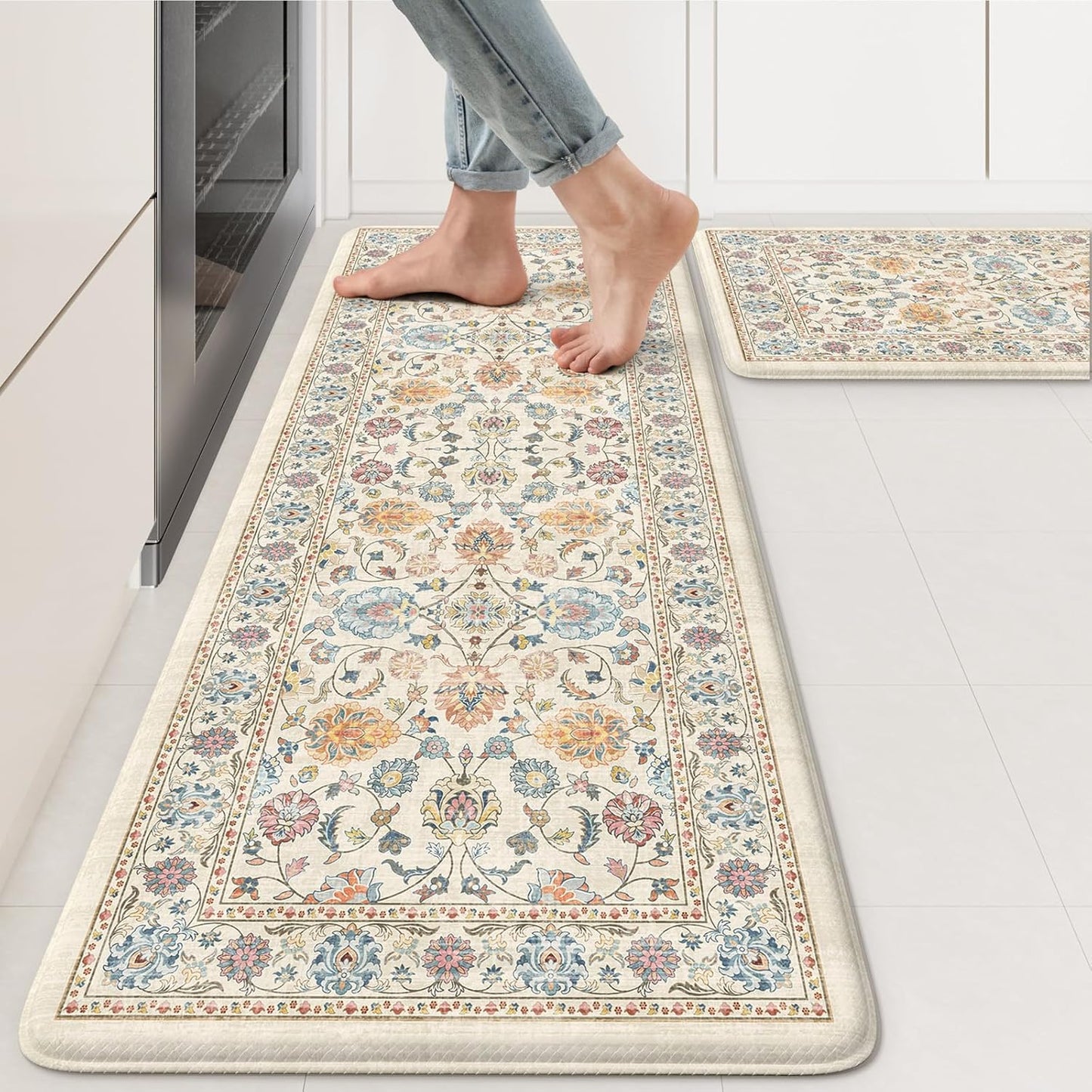 KIMODE Anti Fatigue Kitchen Mats for Comfort and Style