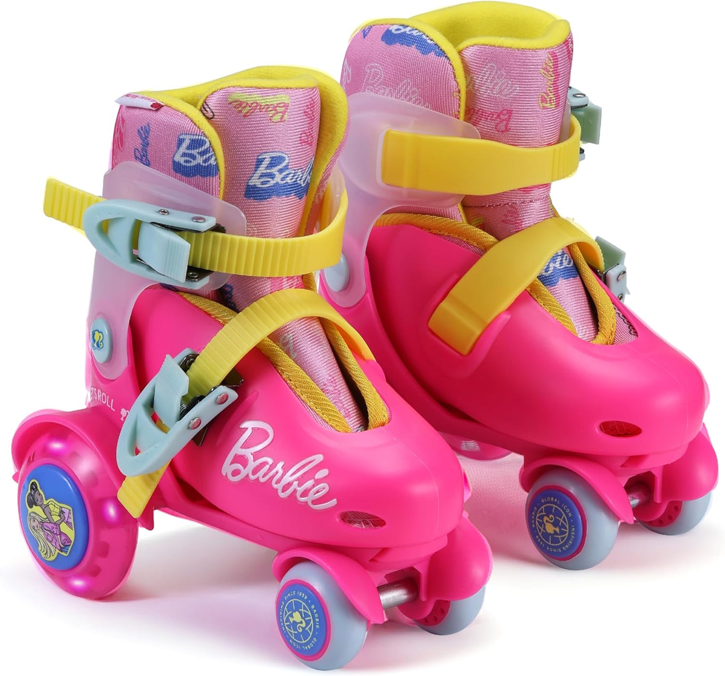 Barbie Kids Trainer Skates with Light Up Wheels for Fun
