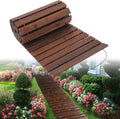 8.2 Ft Wooden Garden Pathway - Carbonized Pine Roll Out Walkway