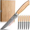 Emojoy Steak Knives Set of 6 - Premium German Stainless Steel