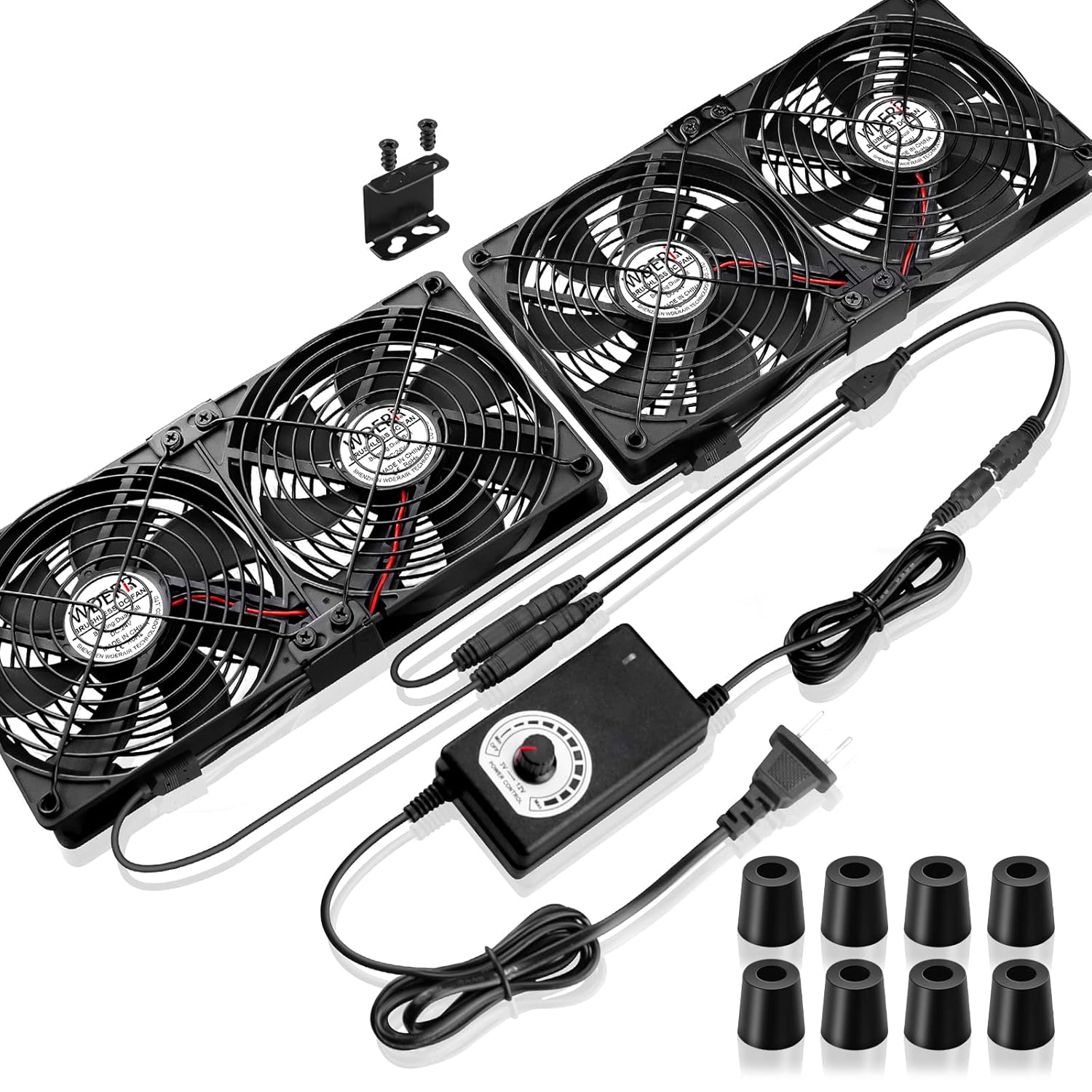 4 x 120mm Server Rack Mount Fan for High Airflow Cooling Needs