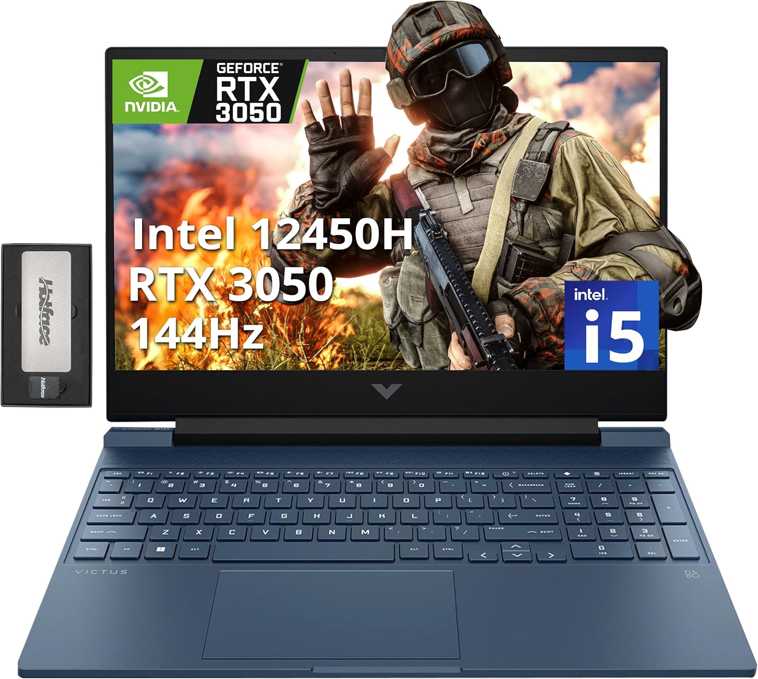 HP Victus 15.6 FHD Gaming Laptop with RTX 3050 and 64GB RAM