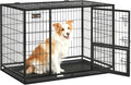 Heavy-Duty Dog Crate XL for Medium and Large Dogs - Sturdy Metal