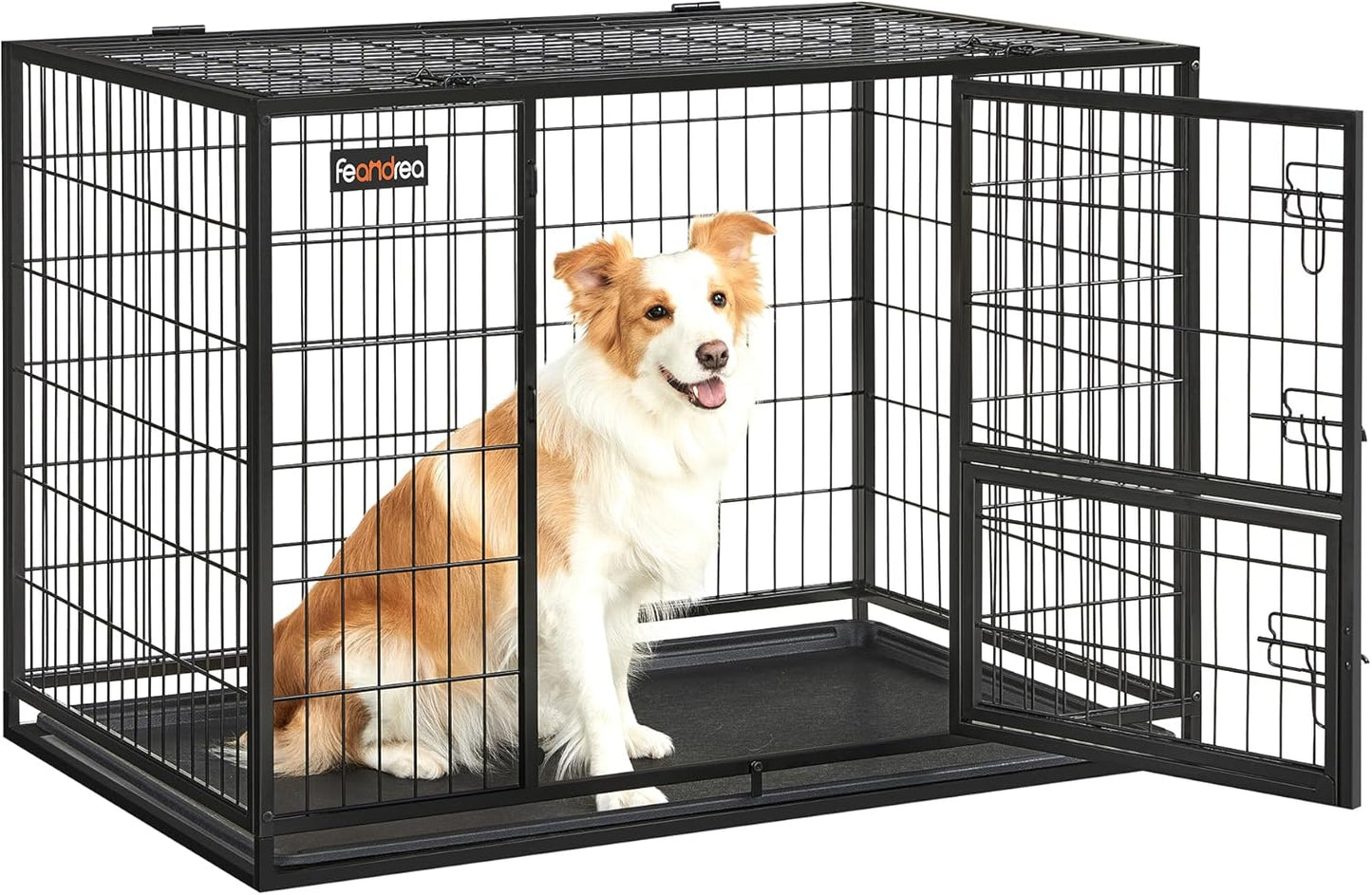 Feandrea Heavy-Duty Dog Crate for Medium and Large Dogs