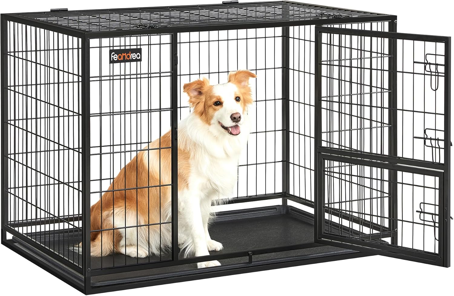 Feandrea Heavy-Duty Dog Crate for Medium and Large Dogs