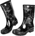 Waterproof Womens Rain Boots Insulated Wide Calf - Comfortable Wellies
