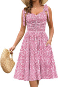 Stylish Women Midi Dress with Pockets for Summer and Autumn Wear