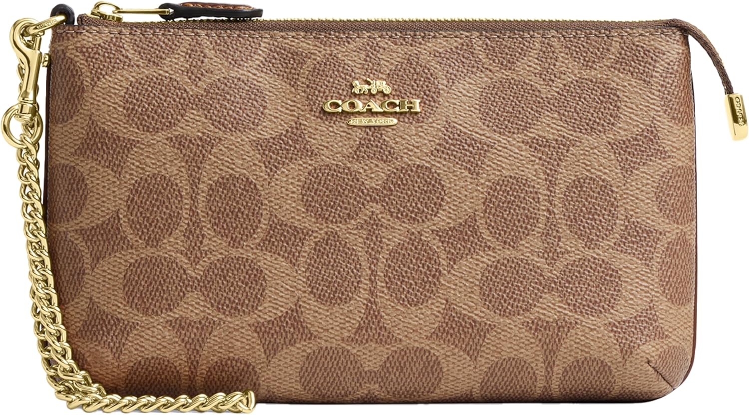 Coach Large Wristlet with Chain for Stylish On-the-Go Essentials