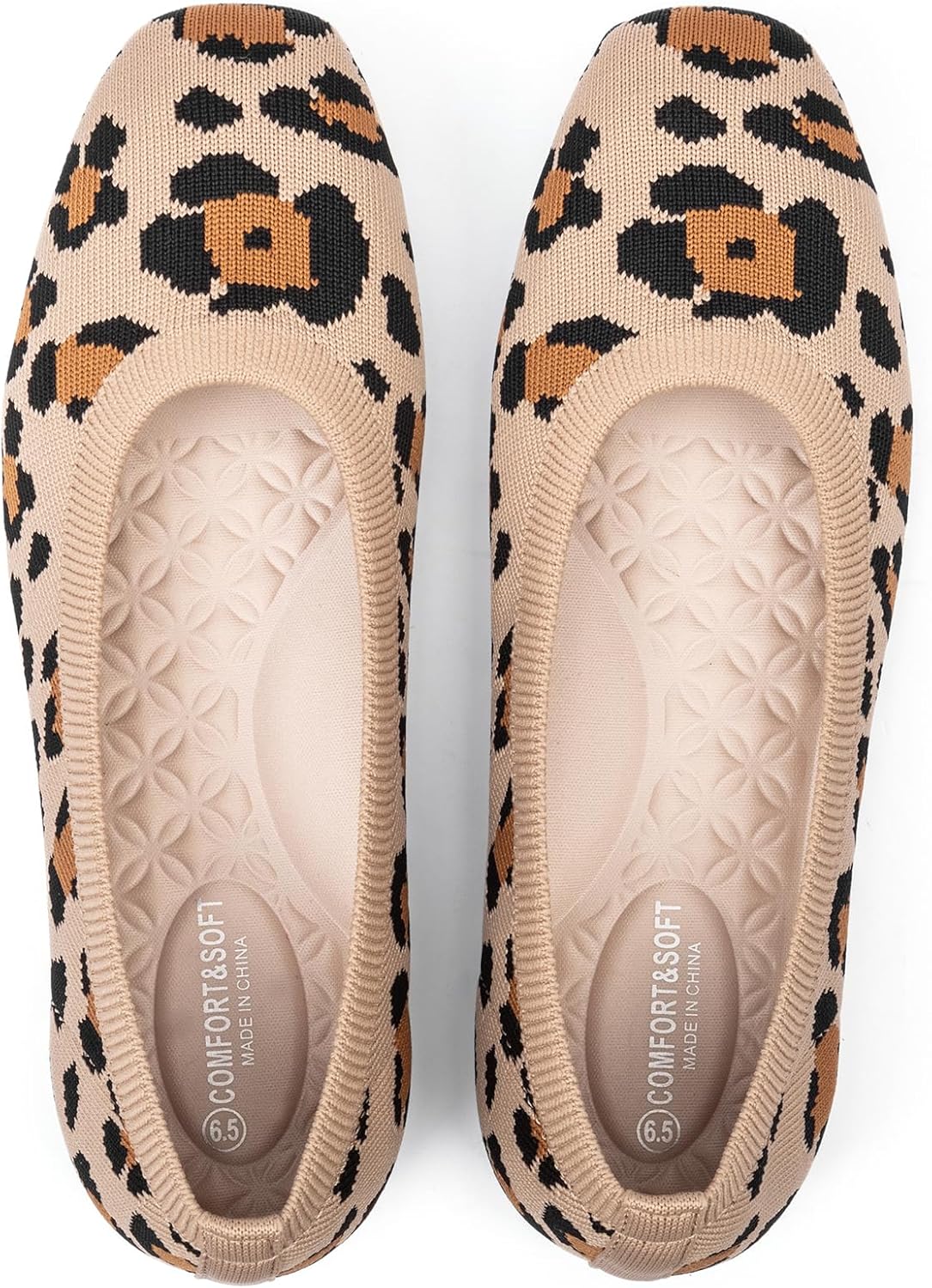 Stylish Square Toe Ballet Flats for Women - Comfortable Slip on Shoes