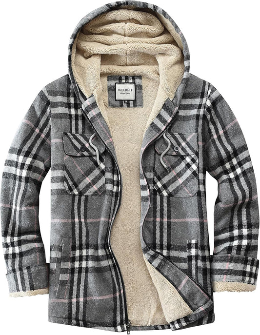 Women's Full Zip Fleece Flannel Jacket for Cozy Comfort