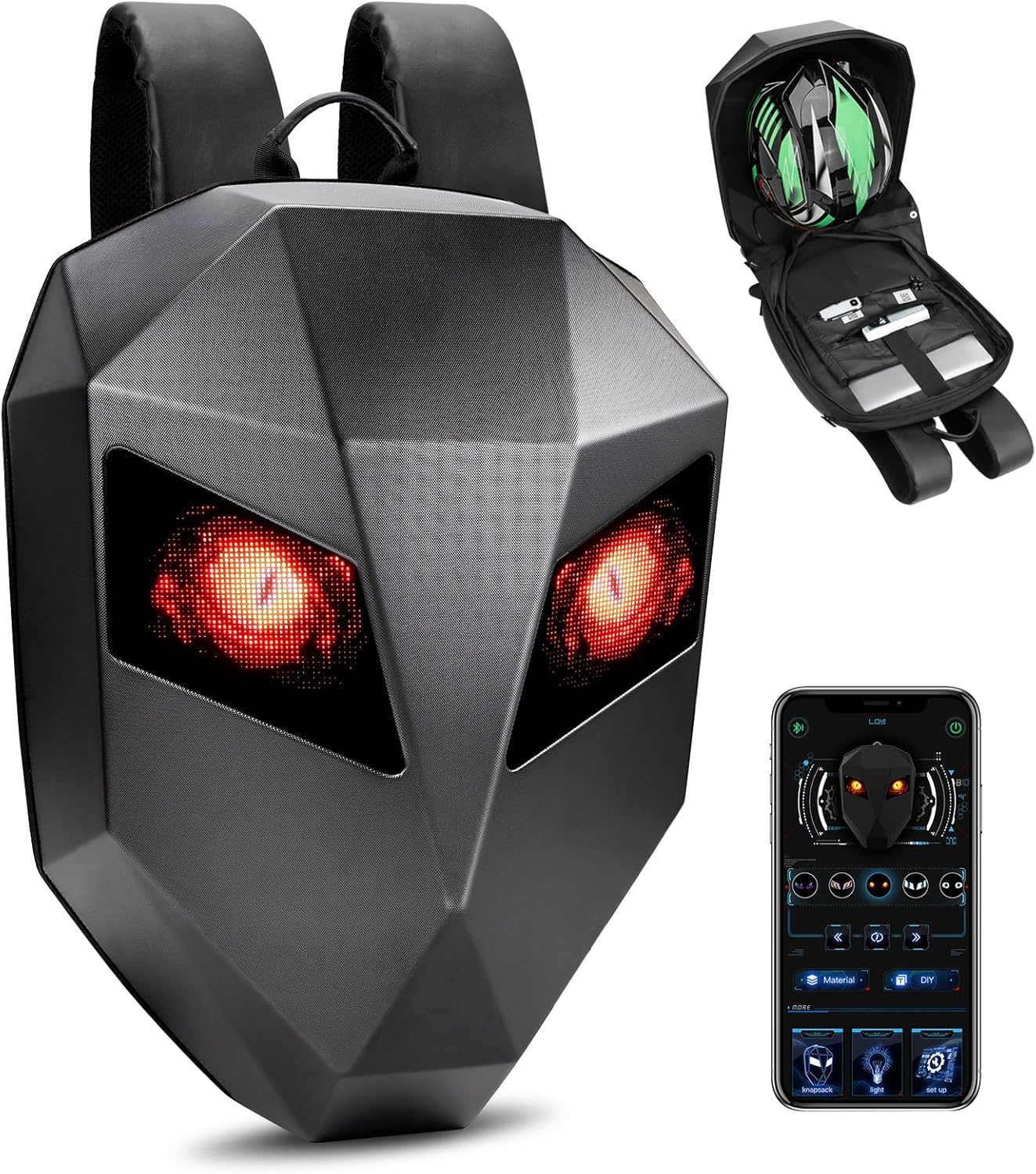 LED Motorcycle Backpack with App Control for Dynamic Displays