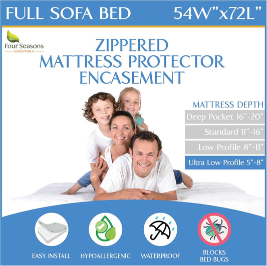 Sleeper Sofa Full Size Mattress Protector - Waterproof Cover