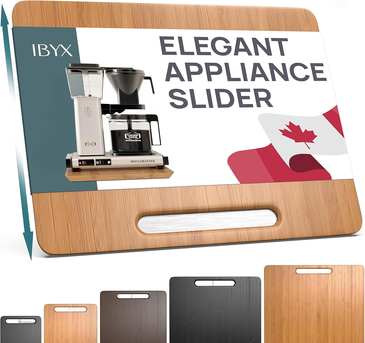 Ibyx Elegant Sliding Tray for Coffee Makers and Kitchen Appliances