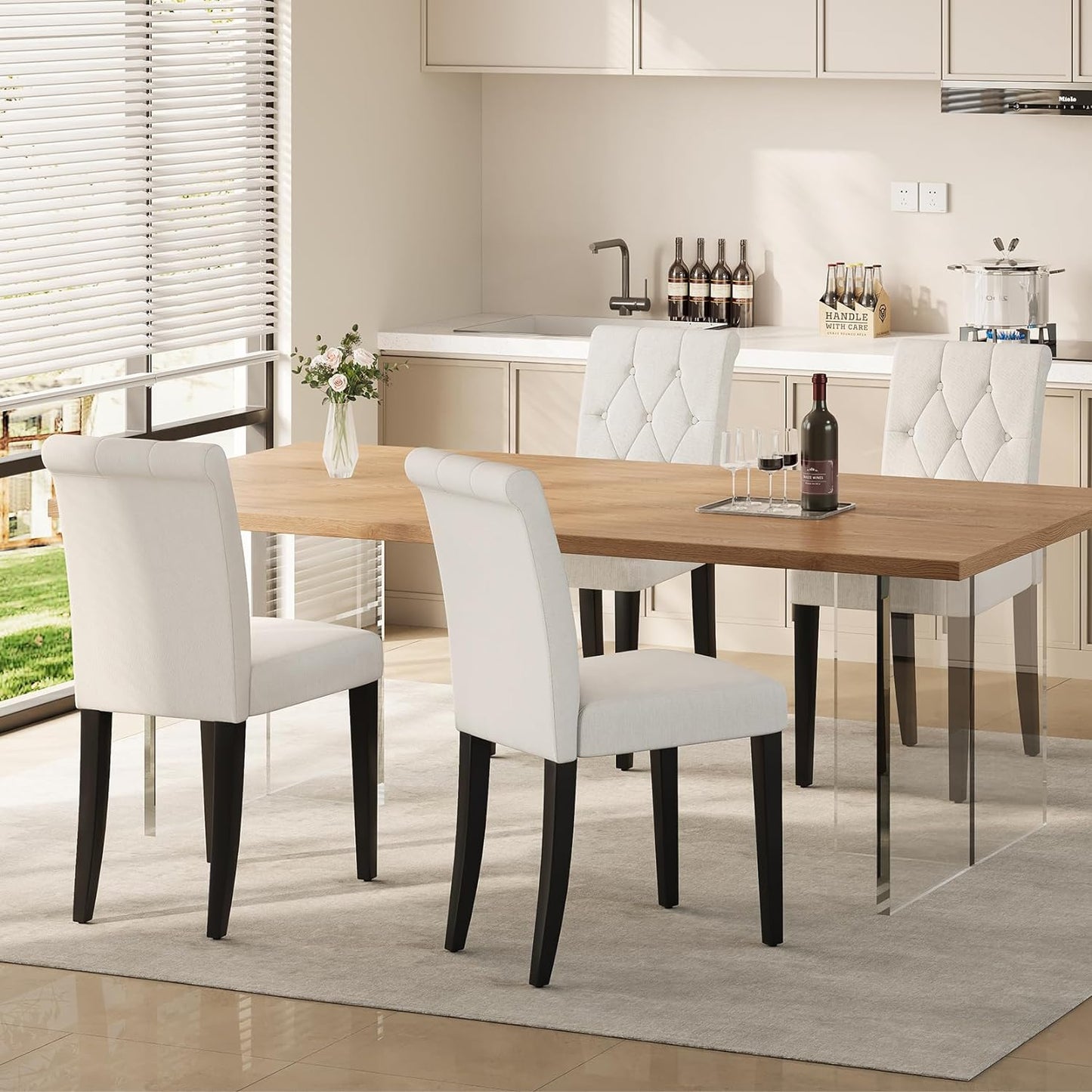Upholstered Dining Chairs Set of 4 for Modern Dining Spaces