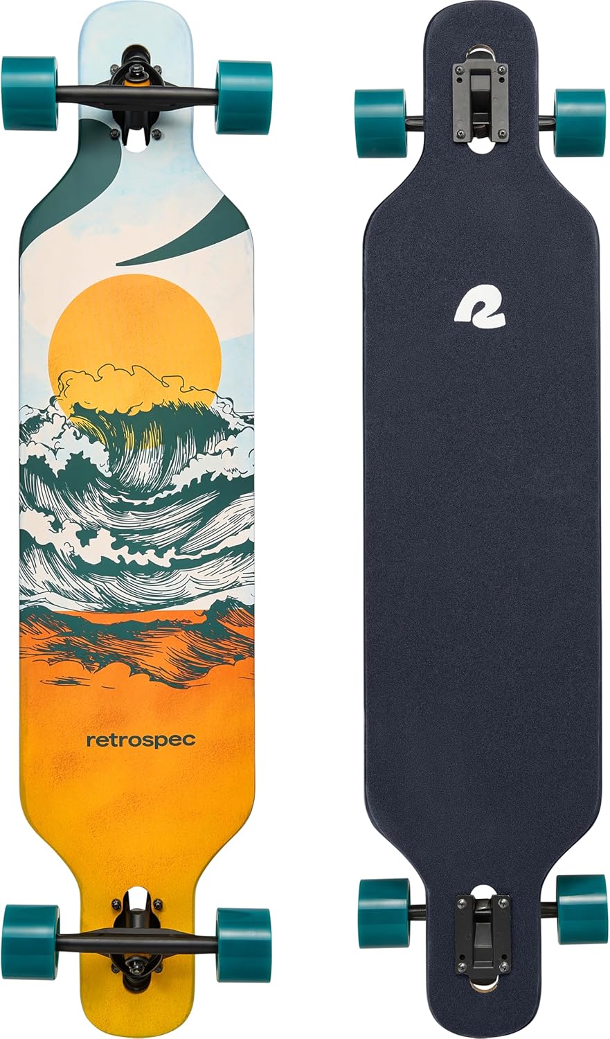 Retrospec Rift Drop-Through Longboard for Commuting and Cruising