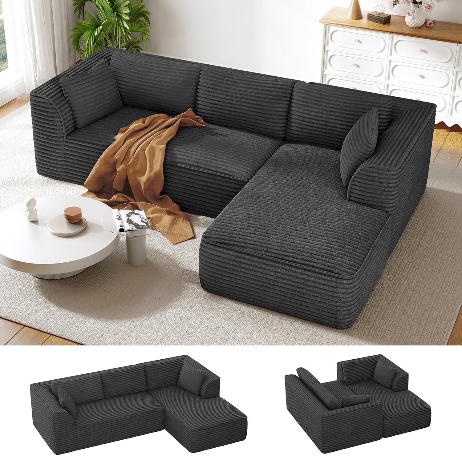 Vesgantti 106 Cloud Couch with Chaise for Ultimate Comfort