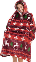Oversized Wearable Blanket Hoodie for Women - Cozy Sherpa Warmth