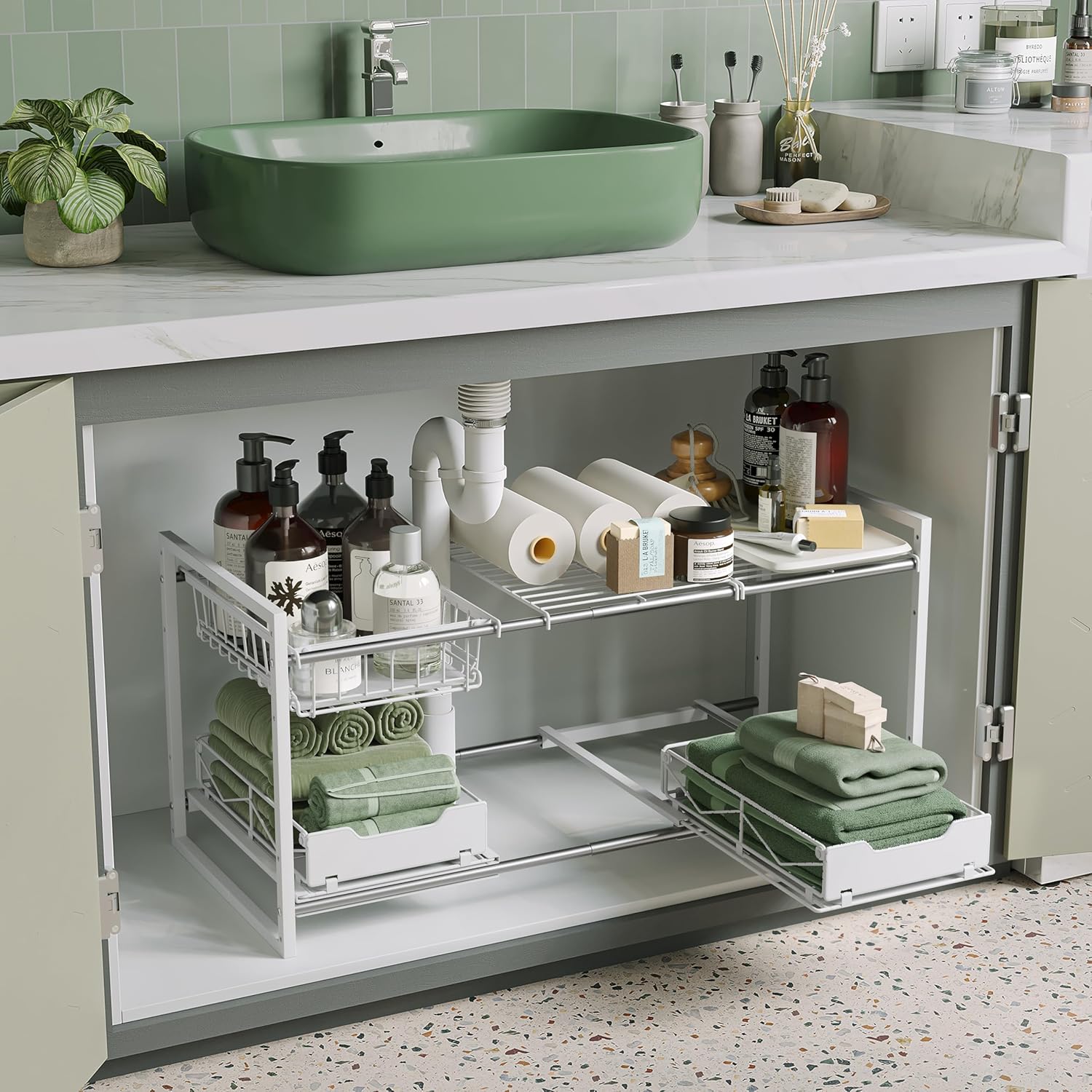 NETEL Under Sink Organizers for Kitchen and Bathroom Storage