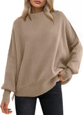 Women Oversized Batwing Sweater Crewneck - Casual Fall Knit