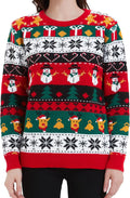 Women's Christmas Reindeer Traditional Knitted Holiday Ugly Sweater
