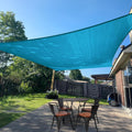 Sun Shade Sail 11 ft x 21 ft Turquoise Blue Rectangle - Durable UV
