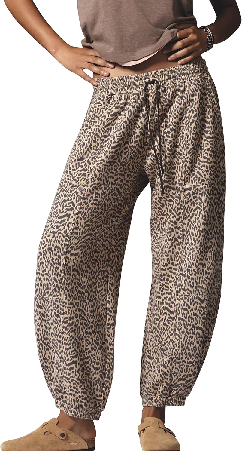 Leopard Pants Women Baggy Sweatpants for Casual Comfort