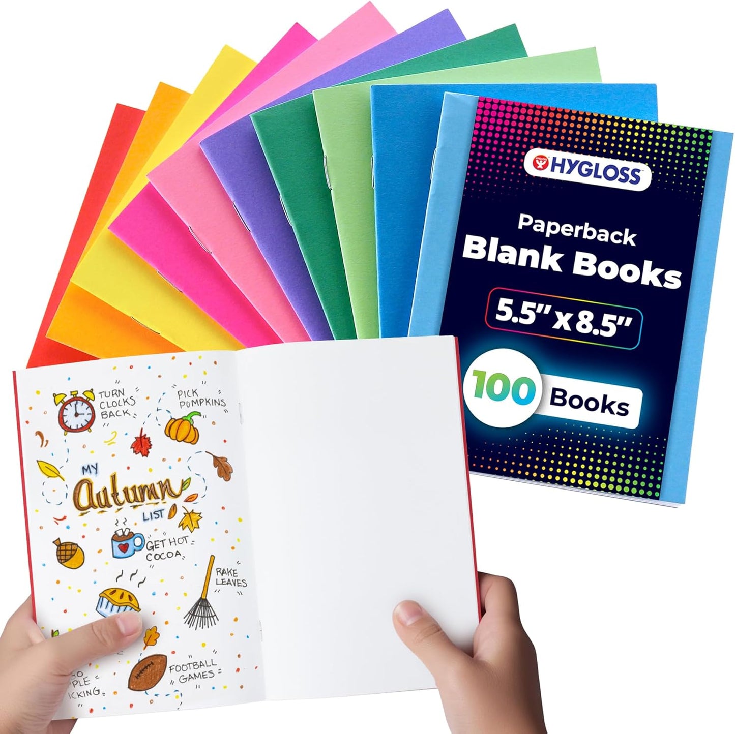 Hygloss Blank Books 5.5 x 8.5 Inches - Perfect for Creativity