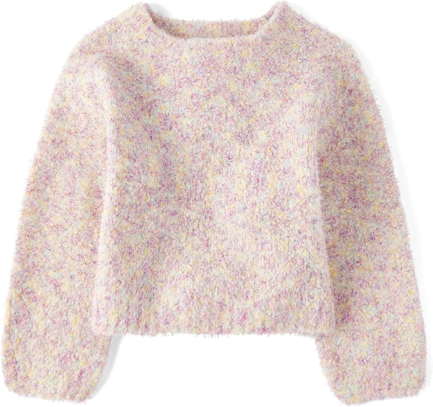 Girls' Long Sleeve Crew Neck Pullover Sweater for Kids