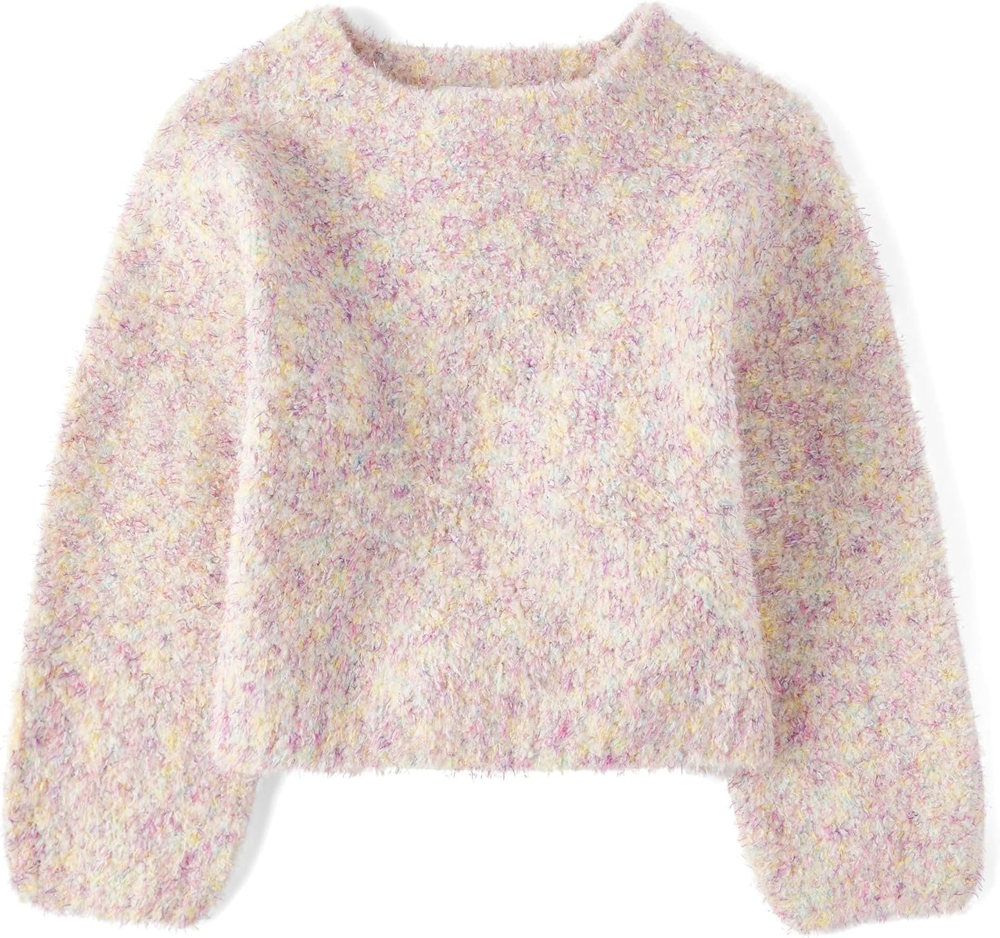 Children's Place Girls' Long Sleeve Crew Neck Pullover Sweater