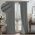 Grey Blackout Curtains 84 in Length 2 Panel Set - 100% Blackout