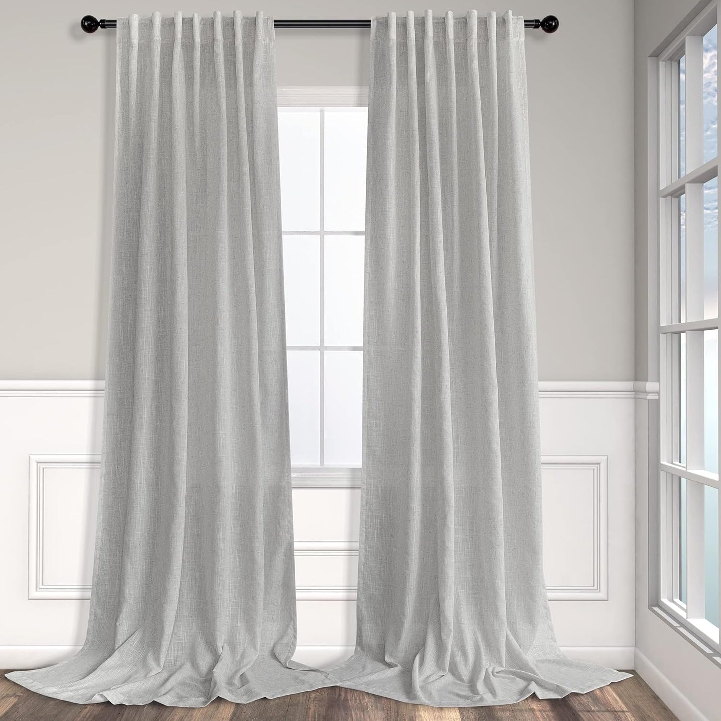 Light Grey Living Room Curtains for Modern Farmhouse Decor