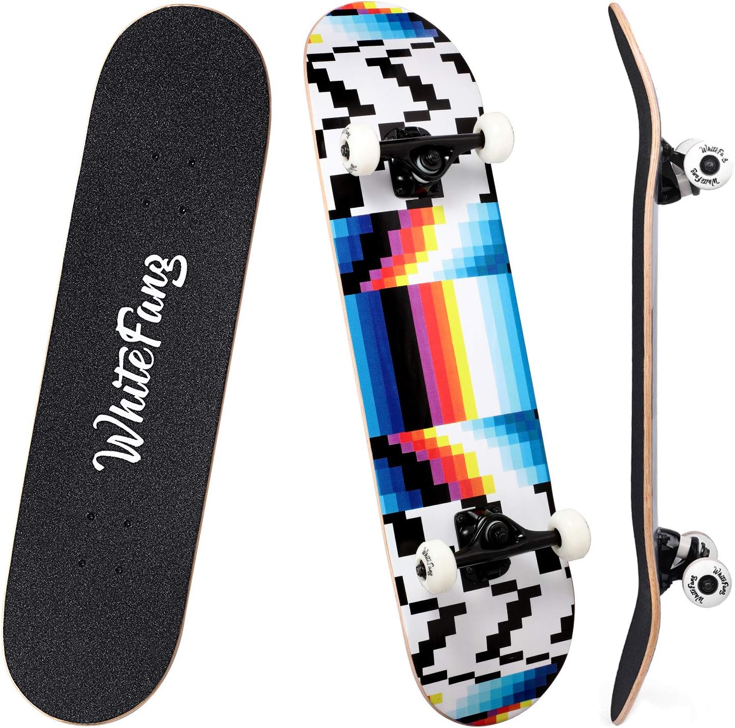 WhiteFang Complete Skateboard for Beginners - 31 x 7.88 in