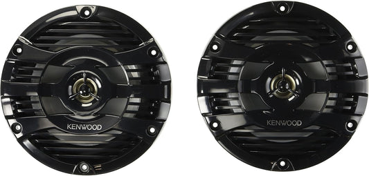 Kenwood 6.5 Black Marine Speakers - 150 Watts Power!