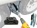 Camper Wheel Chock Rotatable X Stabilizer for RV Trailer - Quick