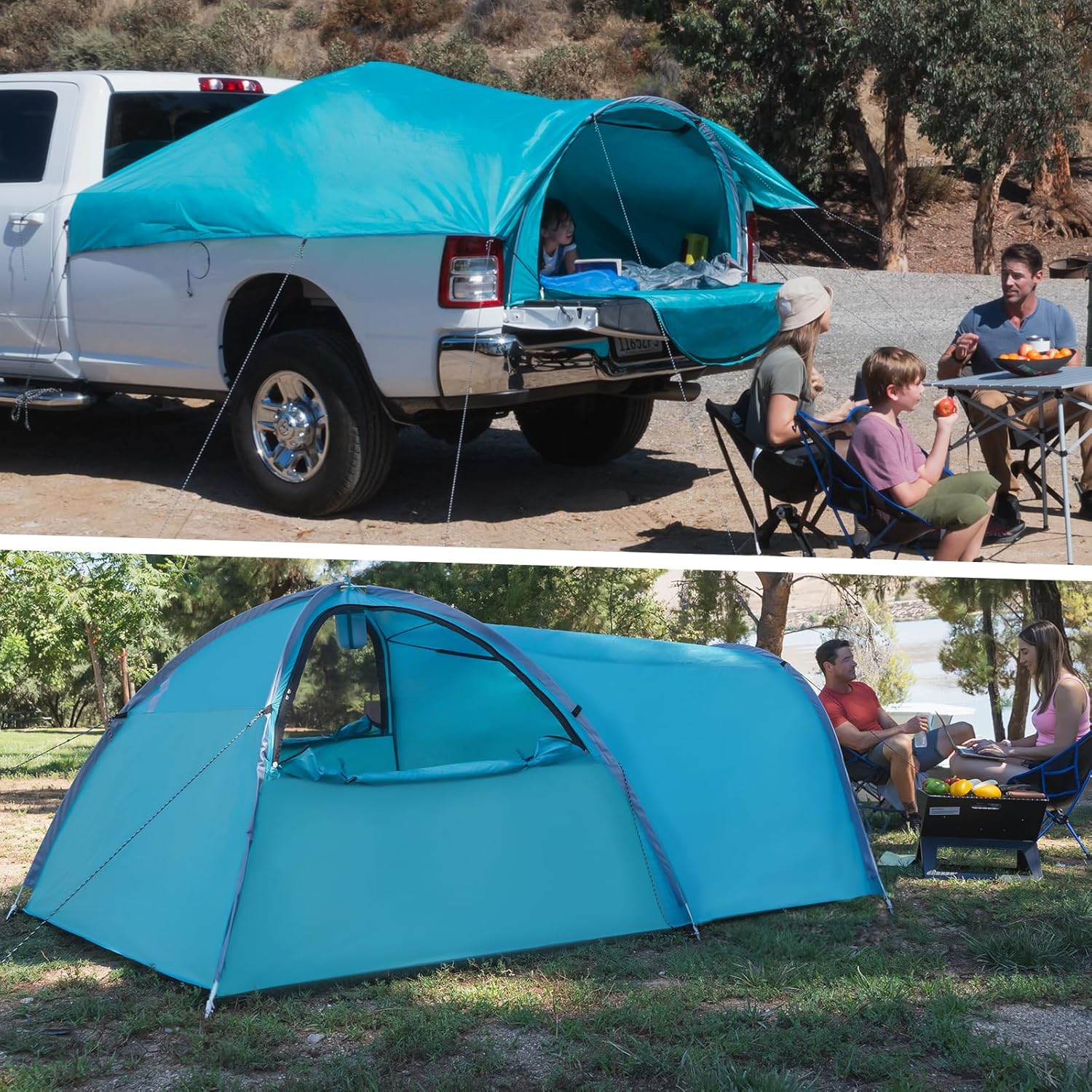Adjustable Waterproof Truck Tent - Sleeps 4!