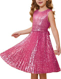 Girls Sequin Prom Dress Mid-Calf A-Line - Sparkle Tween