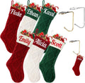 Personalized Christmas Stockings Large 18in Knit - Custom Name Family