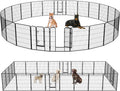 Dog Playpen 24 Panels 40in High Folding Metal Exercise Pen - Portable