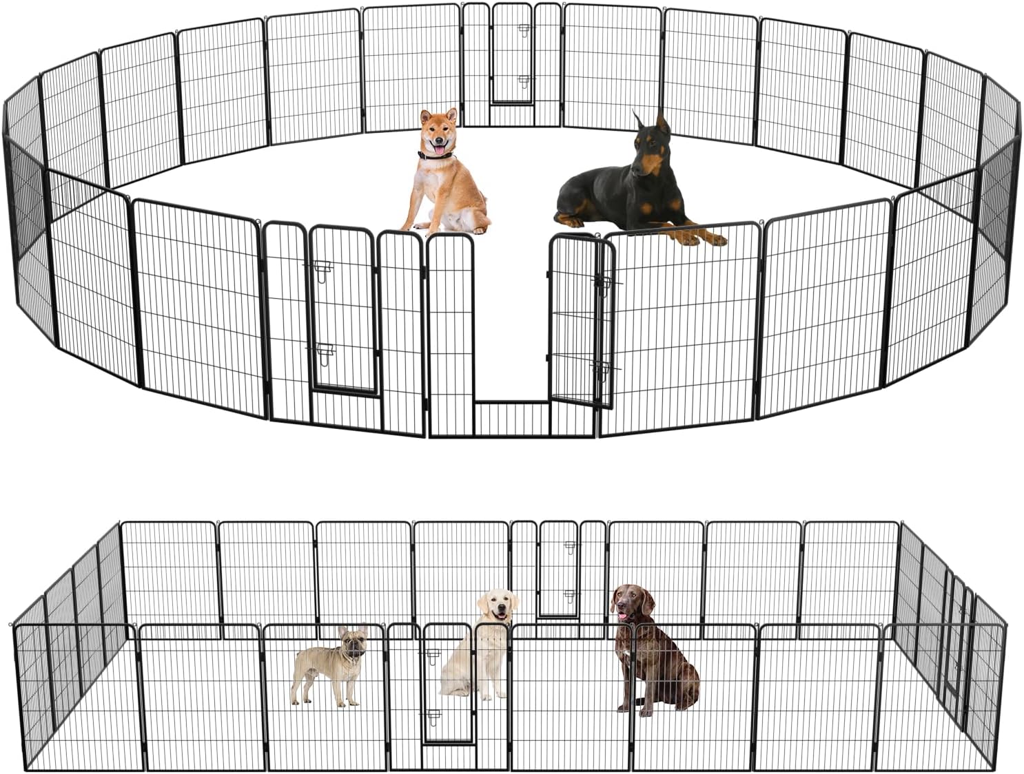 FDW Dog Playpen 24 Panels 40 Inch Heavy Duty Indoor Outdoor