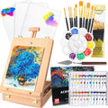 Tabletop Art Easel Box Set 40PCS Painting Kit - Portable Desktop Easel