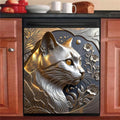 Metal Cat Dishwasher Cover Magnet for Kitchen Decor 23x26 Inch